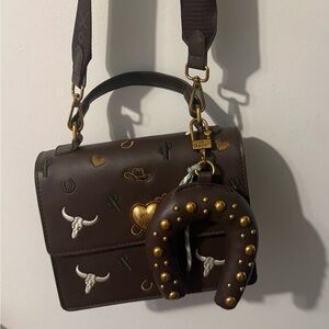Betsey Johnson Western Embroidered Satchel Crossbody Bag